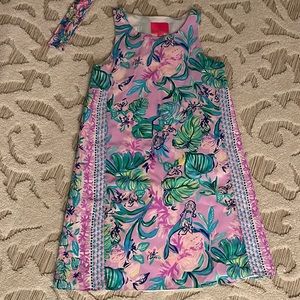 Lilly Pulitzer mermaid cove 🧜‍♀️ dress with matching headband